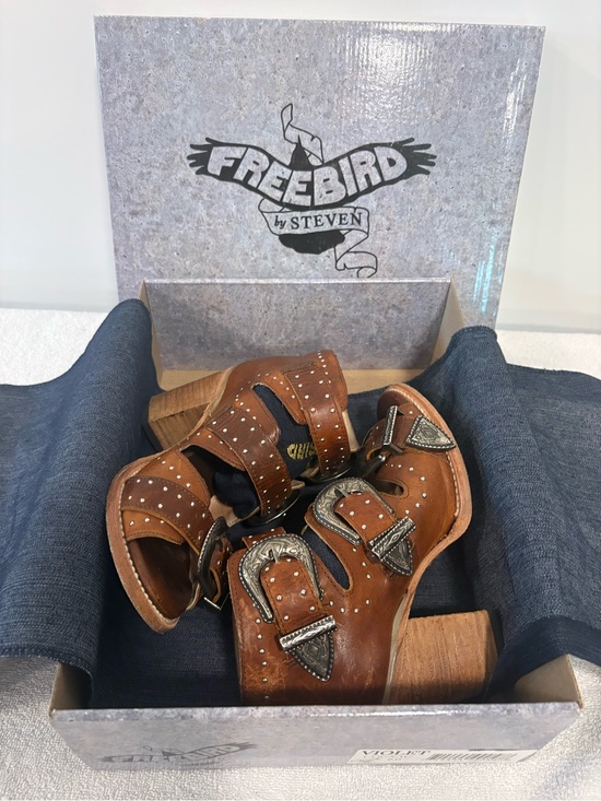 Freebird by Steven Shoes - Freebird by Steven Brown Studded Leather Ankle Booties